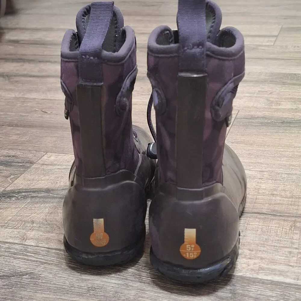 Bogs Girls 13 Sydney Lace purple waterproof boots rain snow